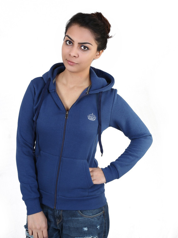 5fin Full Sleeve Solid Women Sweatshirt