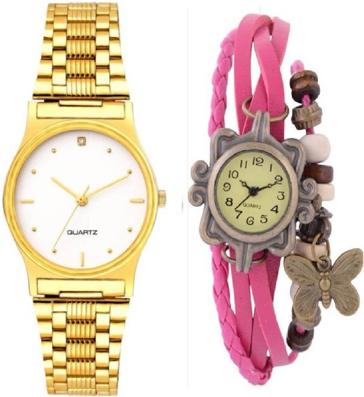 brtrsd Branded EDBLE 21410-LE-Chain Watch for girls-dori pink For Boys (Pack of 2) brtr0uy4 Analog Watch  - For Men & Women