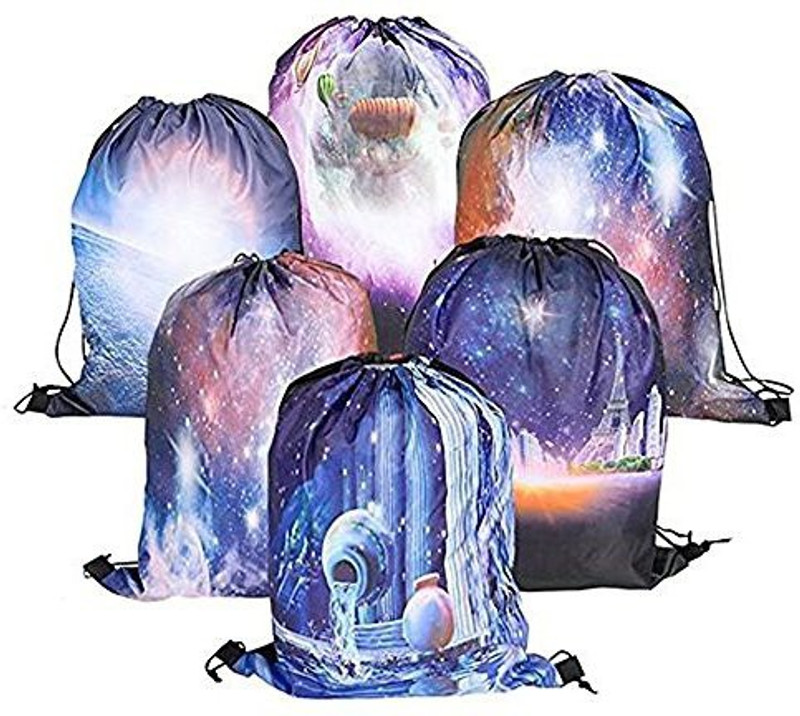 happy deals 12 pack - 16" GALAXY BACKPACKS- tote bags - Space theme party supplies