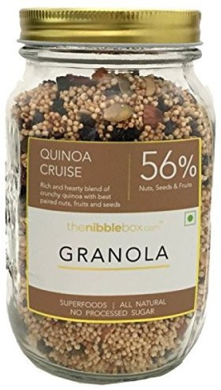 TheNibbleBox Quinoa Cruise Breakfast Granola Jar 350g(350 g, Glass Bottle)