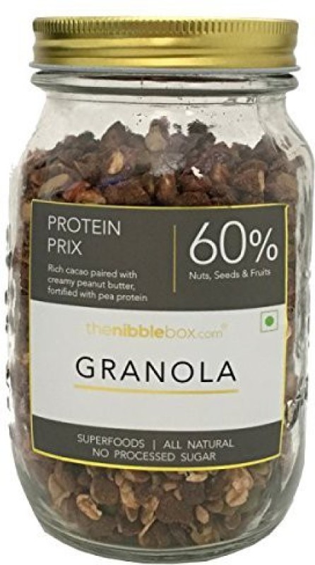 TheNibbleBox Protein Prix Breakfast Granola Jar 500g(500 g, Glass Bottle)