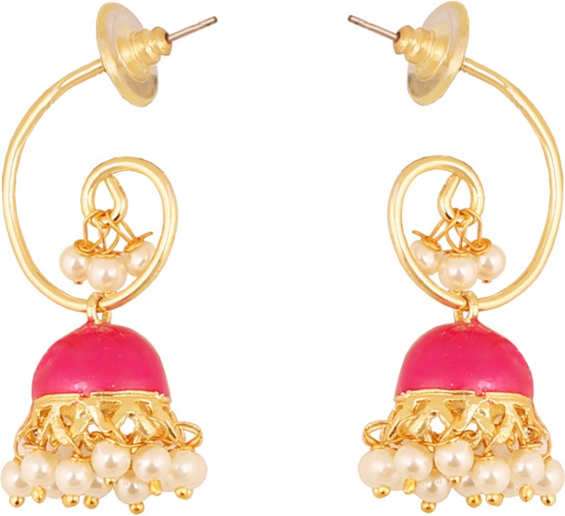 Touchstone Touchstone Indian Gold Plated Meenakari Enamel Designer Jhumki Earrings For Women...