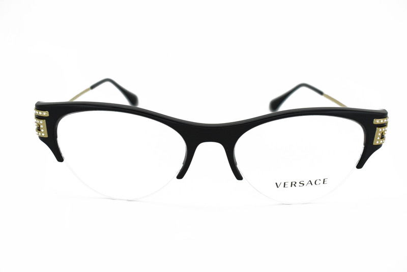 Versace Half Rim Cat-eyed Frame(51 mm)