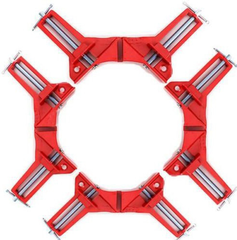 Xsentuals 2pcs 75 mm Miter Corner Clamps Aluminium Picture Frame Holder Woodwork Red(2 GB, Red)