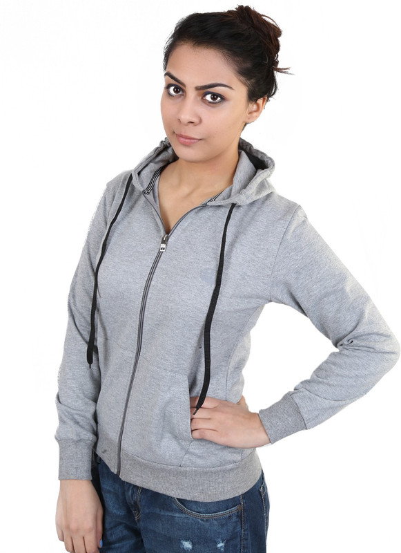 5fin Full Sleeve Solid Women Sweatshirt