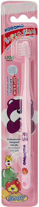 kodomo Soft & Slim Toothbrush (Pink)9-12 years Soft Toothbrush