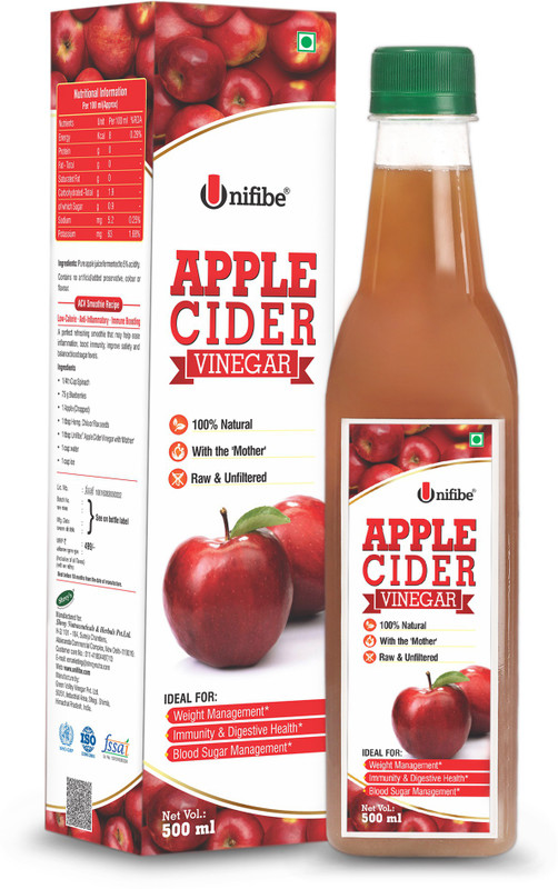 Unifibe Natural Apple Cider Vinegar with Mother of Vinegar – 500 ml | Raw, Unfiltered & Unpasteurized Vinegar(500 ml) Unifibe Natural Apple Cider Vinegar with Mother of Vinegar – 500 ml | Raw, Unfiltered & Unpasteurized Vinegar(500 ml)