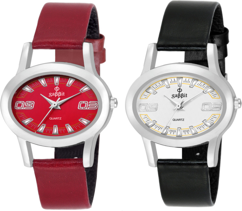 gabbit GT549 Red & White Dial Analog Watch  - For Women
