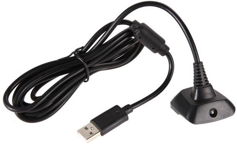 BVG Xbox 360 Play and Charge Kit No Battery ( Black ) Charging Station(Xbox 360)