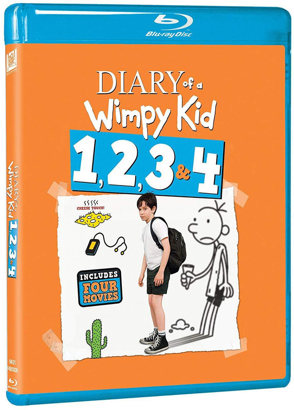 Diary of a Wimpy Kid - 4 Movies Collection: Diary of a Wimpy Kid + Diary of a Wimpy Kid 2: Rodrick Rules + Diary of a Wimpy Kid 3: Dog Days + Diary of a Wimpy Kid 4: The Long Haul (4-Disc Box Set)(Blu-ray English)