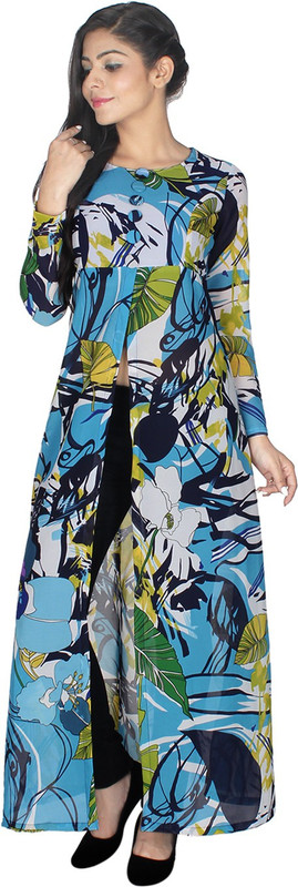 Ahaana Fashion Casual Printed Women Kurti(Light Green)