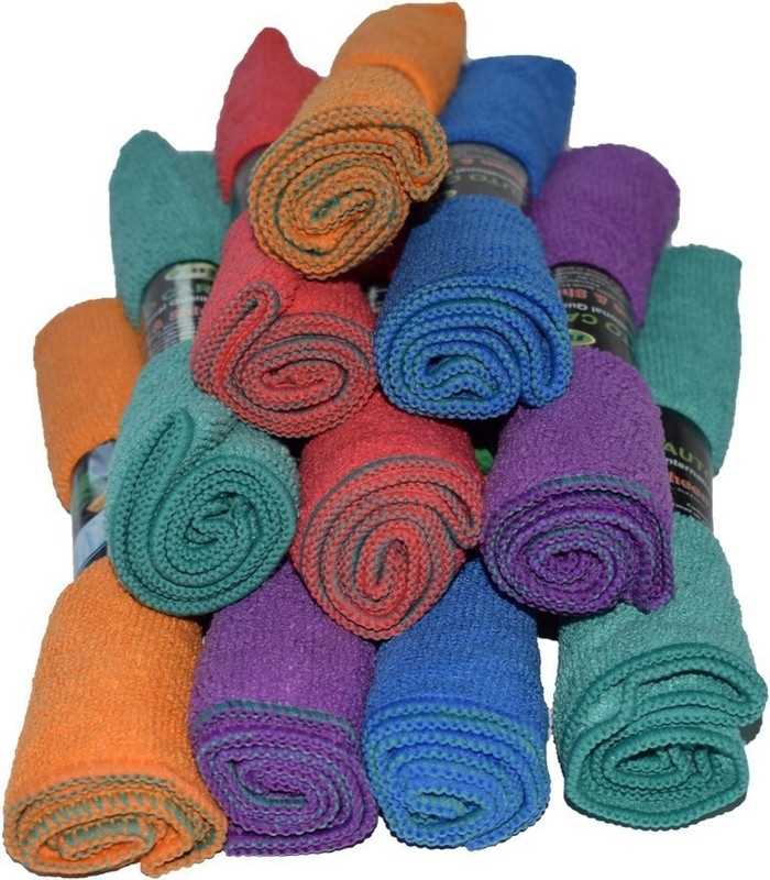 sheen Microfiber Vehicle Washing  Cloth(Pack Of 10)