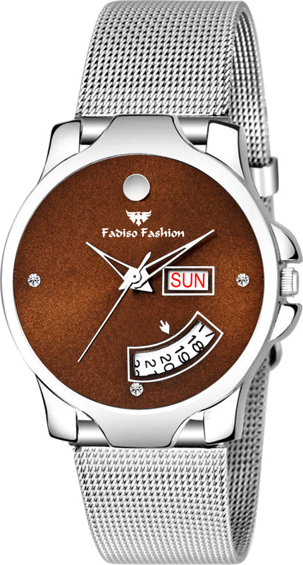 fadiso fashion FF2032-BR BROWN Day & Date Feature Analog Watch  - For Women