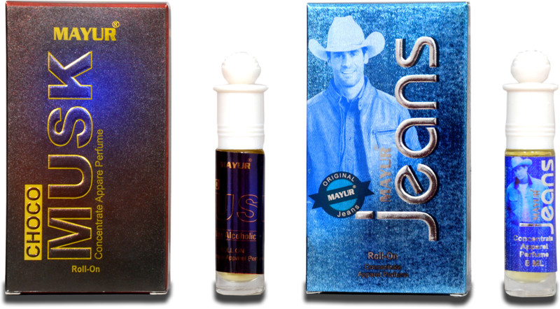 Mayur Attar (Musk 8 ml + Jeans 8ml) Roll On (unisex) Floral Attar(Floral)