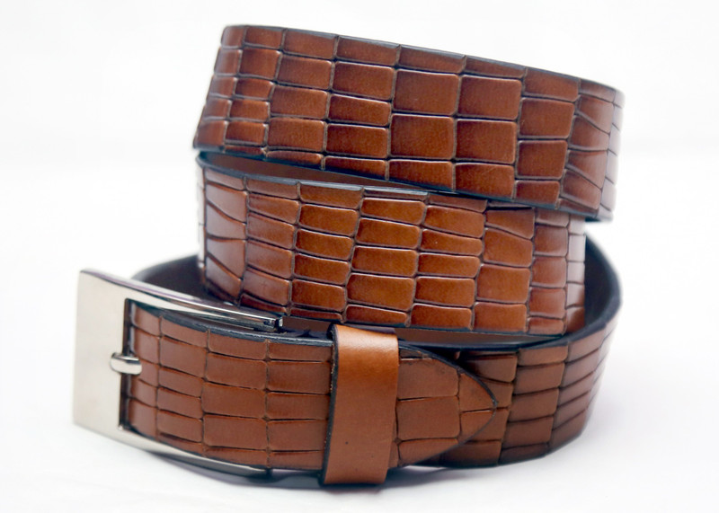 inches pure leather Men Party Brown Genuine Leather Belt
