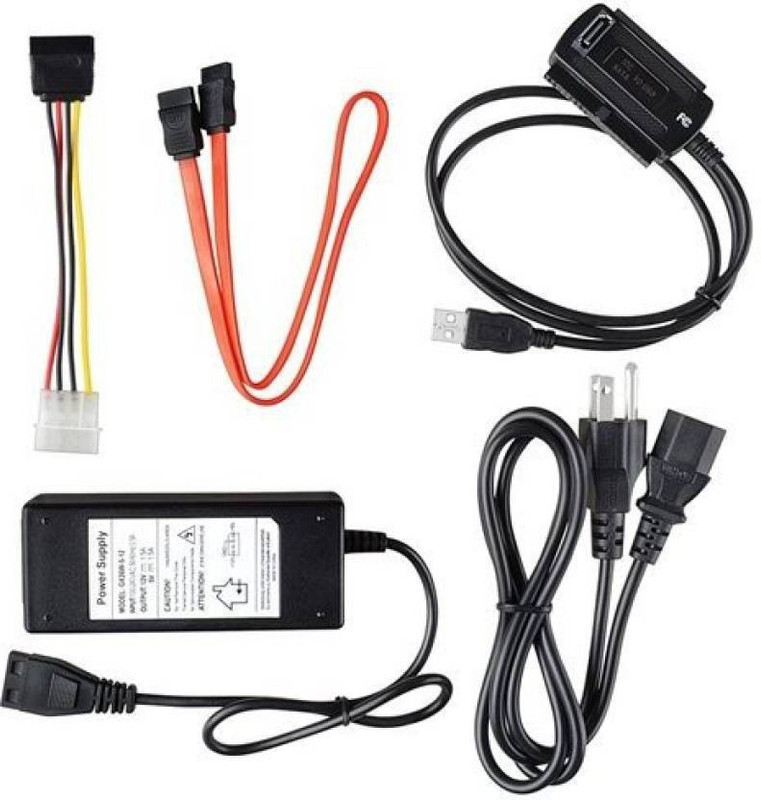 Plutofit SATA/IDE to USB 2.0 Adapter With Power Supply Combo Set