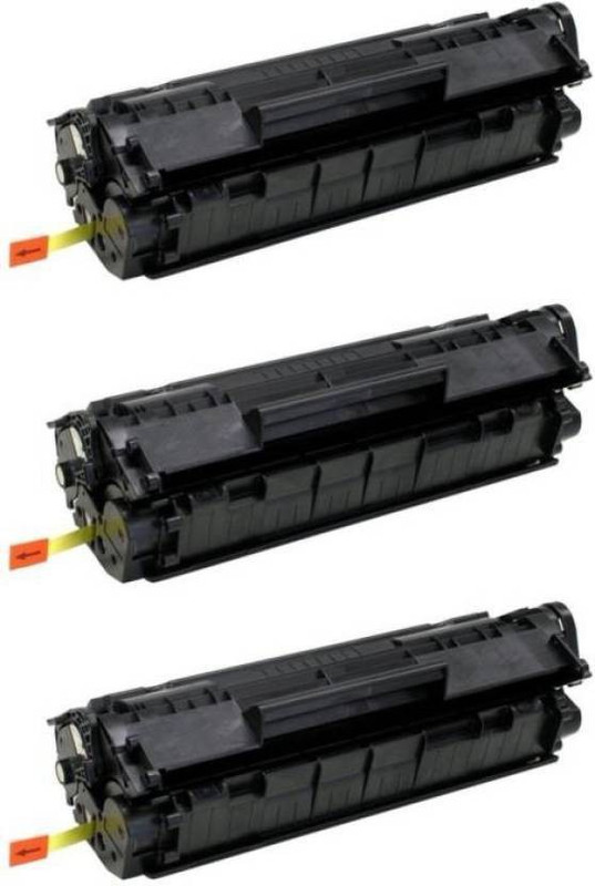 FUTUREZONE 12A Compatible For HP 12A / Q2612A Toner Cartridge For HP LaserJet 1010, 1010w, 1012, 1015, 1018, 1020, 1022, 1022n, 1022nw, M1005 MFP, M1319f MFP, 3015, 3020, 3030, 3050, 3050z, 3052, 3055 - Set of 3 Single Color Toner(Black)