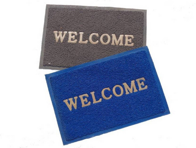seahawks PVC (Polyvinyl Chloride) Door Mat(BLUE & GREY, Medium)