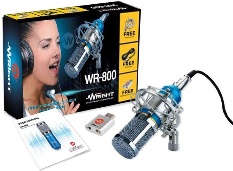 wright WR 800 Professional Studio Condenser Microphone for singing and Voice Recording Microphone