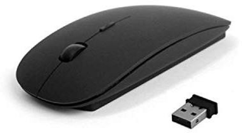 mayumi Super Slim Wireless Mouse 2.4GHz Arc Optical with USB Receiver Suitable for Laptop, PC, Computer, Desktop, Notebook Wireless Optical  Gaming Mouse(2.4GHz Wireless, Black)