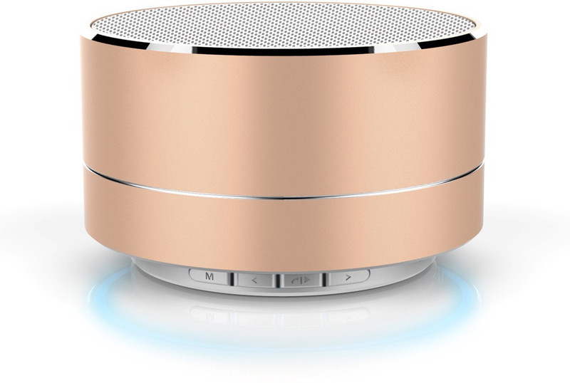 piqancy A10 MINI WIRELESS ALUMINUM ALLOY LED LIGHT TF CARD CALLS HANDSFREE 1 W Bluetooth  Speaker(Gold, 2.1 Channel)