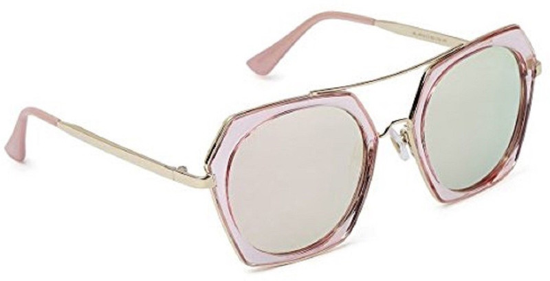 marc louis Retro Square Sunglasses(Pink)
