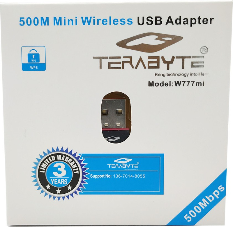pixon Terabyte wireless usb adapters wifi adapter dongle 500 Mbps wifi adapter for computers wifi adapter for laptop usb adapter USB Adapter(White)