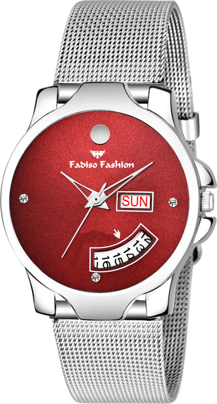 fadiso fashion FF2032-RD RED Day & Date Feature Analog Watch  - For Women