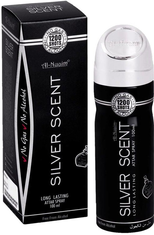 Al Nuaim Silver Scent 100ml Alcohol Free Attar Spray Floral Attar(Davana)