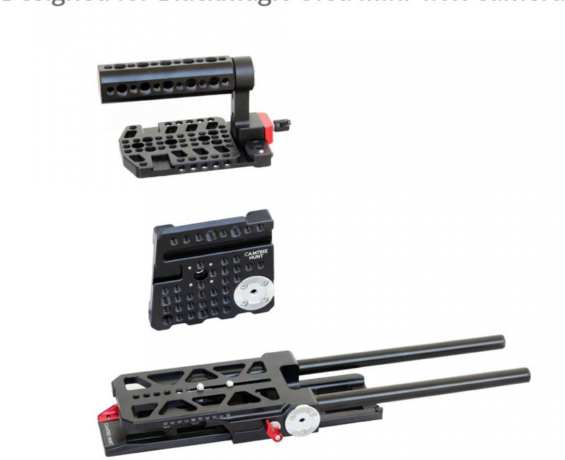 CAMTREE Hunt Top & Base Plate For Black magic URSA Mini 4 K & 4.6 K/Ursa Mini Pro (CH-BMUM-TB) Camera Rig