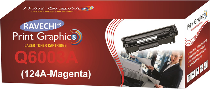 Ravechi 124A Q6003A Magenta Single Color Toner(Magenta)