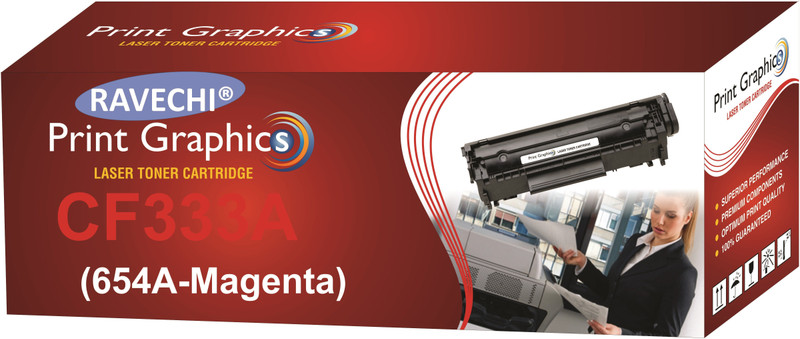 Ravechi 654A CF333A Magenta Single Color Toner(Magenta)