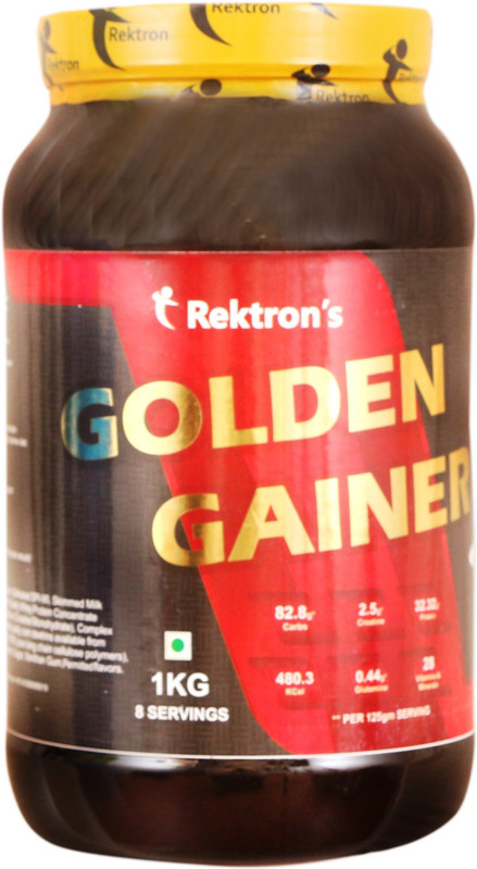 rektron Golden Gainer Weight Gainers/Mass Gainers(1 kg, Belgian Chocolate)