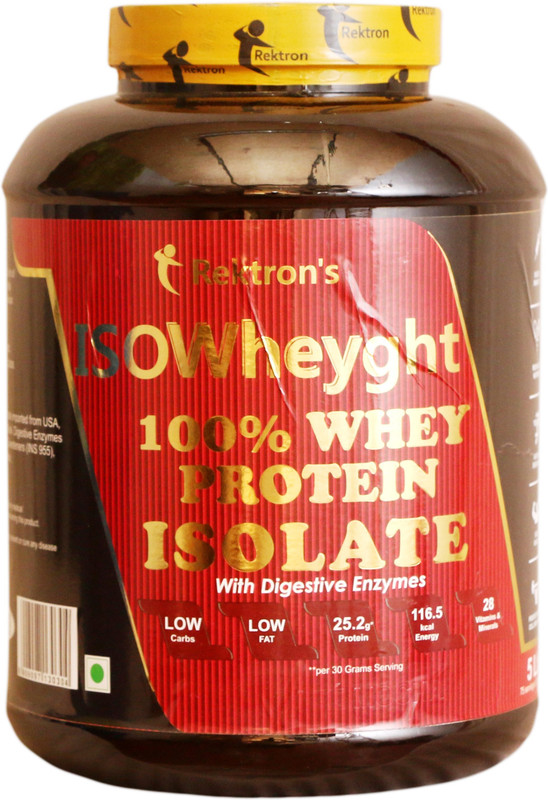 rektron ISOWHEYGHT-100% Isolate Whey Protein Whey Protein(5 pounds, Cafe Mocha)
