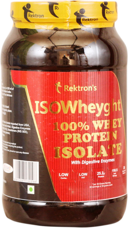 rektron ISOWHEYGHT-100% Isolate Whey Protein Whey Protein(2 pounds, Cafee Mocha)