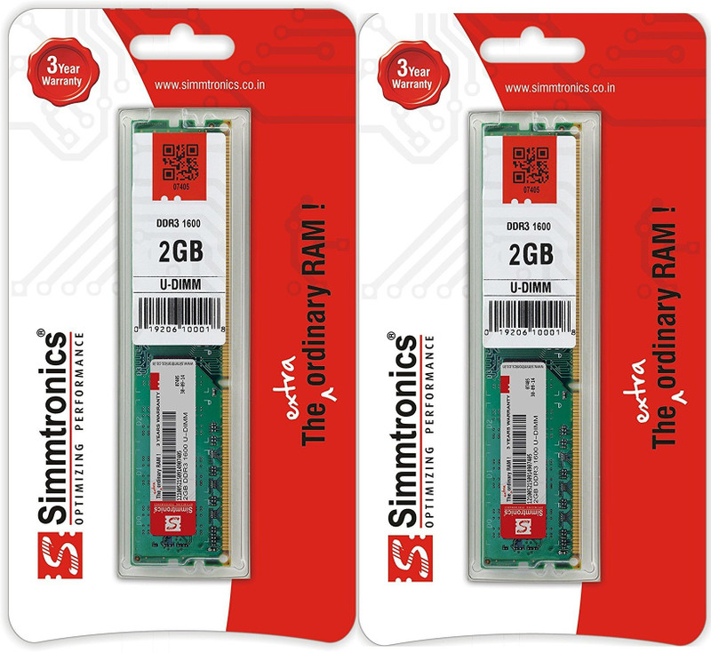 simtronics Simmtronics 2GB DDR3 1600 Desktop DDR3 2 GB (Dual Channel) PC (Simmtronics 2GB DDR3 1600 Desktop)(Green)