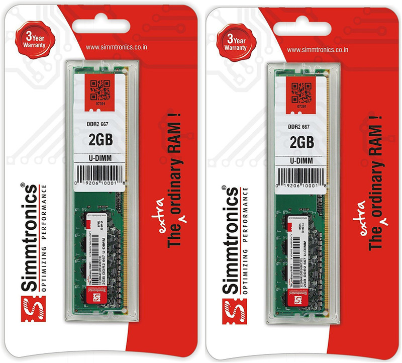 simtronics 2GB DDR2 667MHZ DDR2 2 GB (Dual Channel) PC (2GB DDR2 667MHZ)(Green)
