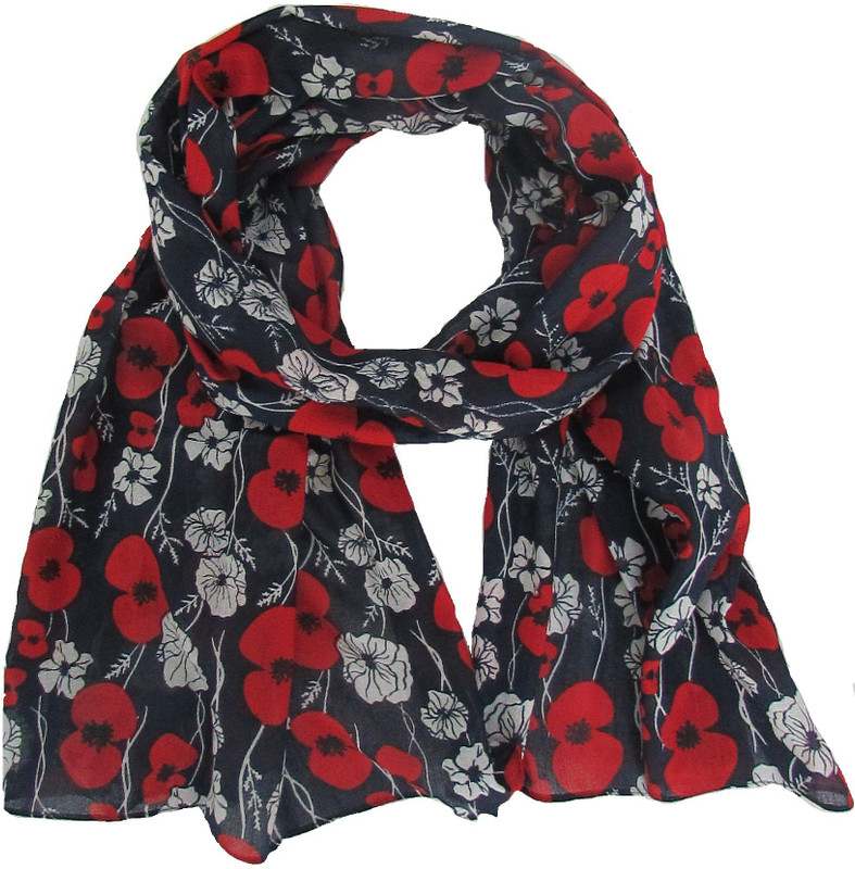 akriti accessories Floral Print COTTON/MODAL Girls Fancy Scarf