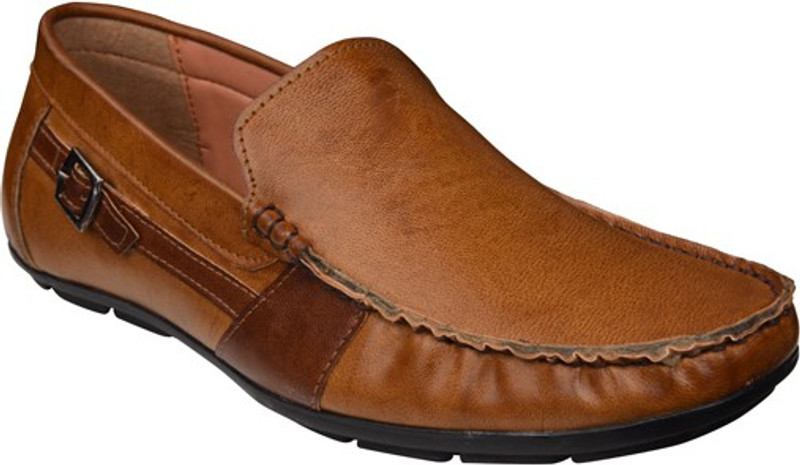 3amigos 3 Amigos Men Synthetic Leather Shoes Slip On Faux Leather Party Formal Shoes Loafers For Men(Brown)
