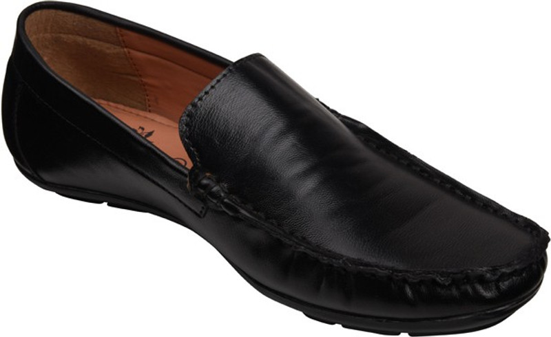 3amigos 3 Amigos Men Synthetic Leather Shoes Slip On Faux Leather Party Formal Shoes Loafers For Men(Black)
