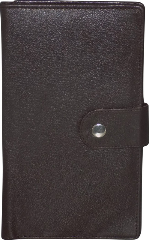 Style 98 Women Casual Brown Genuine Leather Document Holder(8 Card Slots)