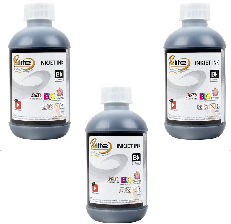 ProDot Inkjet Printer Refill Ink for 21, 27, 56, 678, 802, 818 and M75, 80, 90 Single Color Ink(Black)