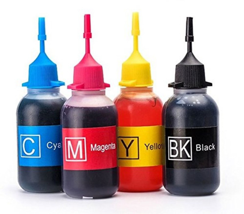 PPS Dye Refill Ink for Use in HP 802 XL Black & 802 XL Tricolor Ink Cartridges - 30 ML Each Bottle Single Color Ink (Cyan) Single Color Ink(Cyan)