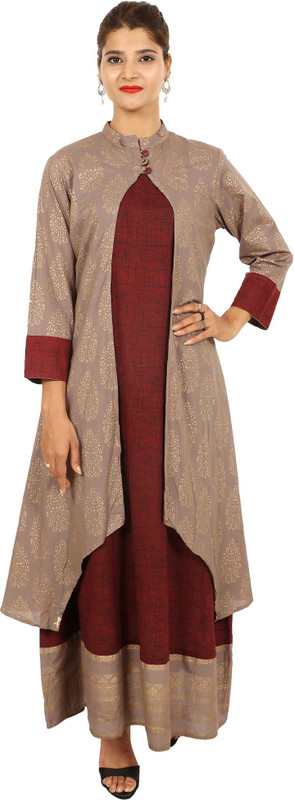 style n love Festive & Party Printed Women Kurti(Pack of 2, Multicolor)