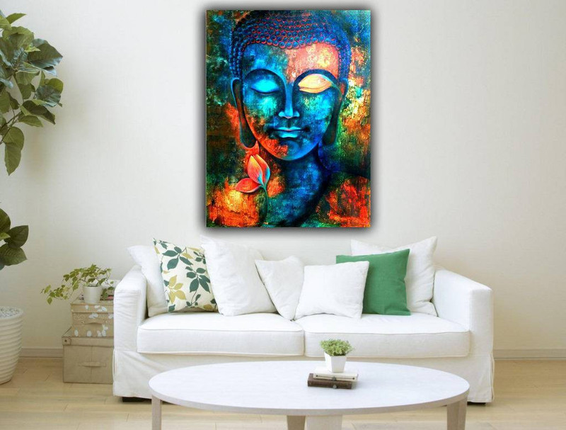 Tamatina Canvas Painting Blue Buddha Ii Living Room Canvas 27