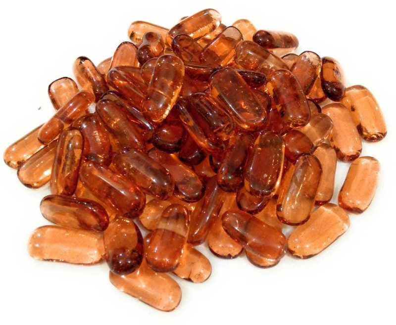 stone pebbles Brown Regular Square Fire Glass Pebbles(Brown 500 g)