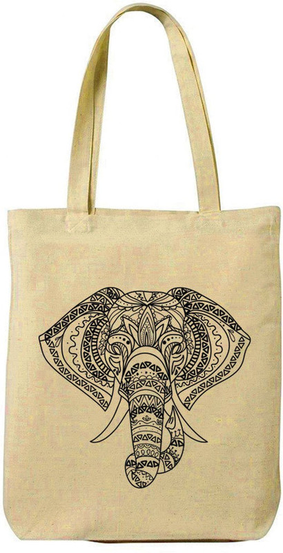 Hamee Ethnic Elephant Multipurpose Bag(Beige, 15 L)