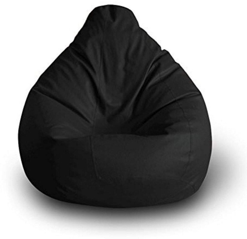 rkbeanbag Large Bean Bag Cover  (Without Beans)(Black)