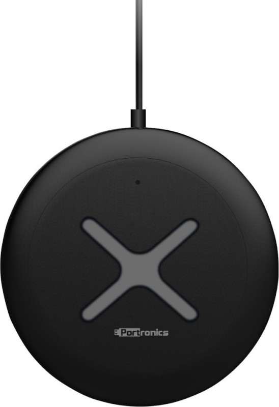 Portronics Toucharge X 10W/2A Wireless Mobile Charging Pad (POR-896, Black) Charging Pad