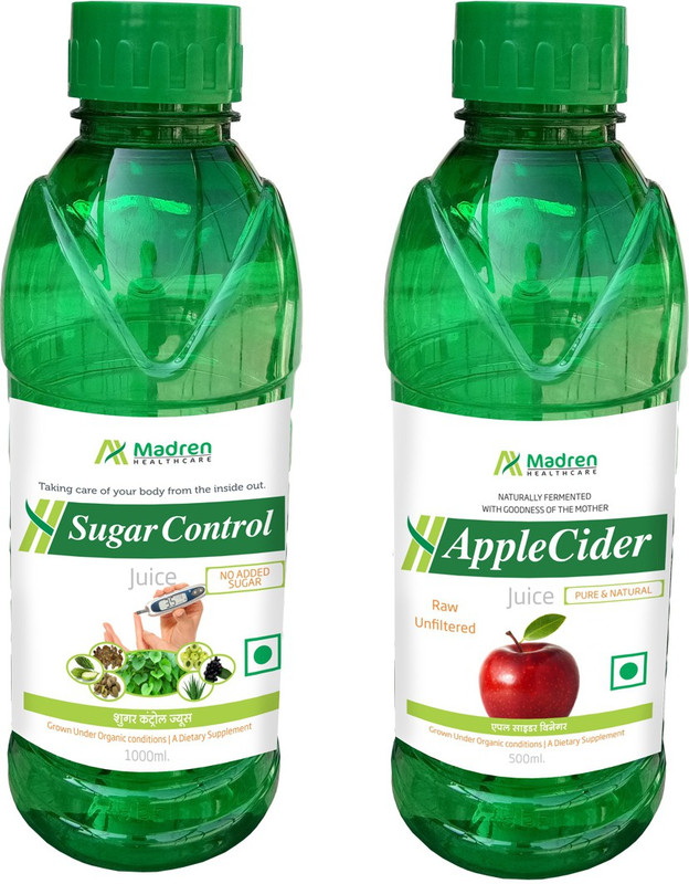 Madren Healthcare Sugar Care 1 Ltr & Apple Cider Vinegar 500ml(2 x 750 ml)